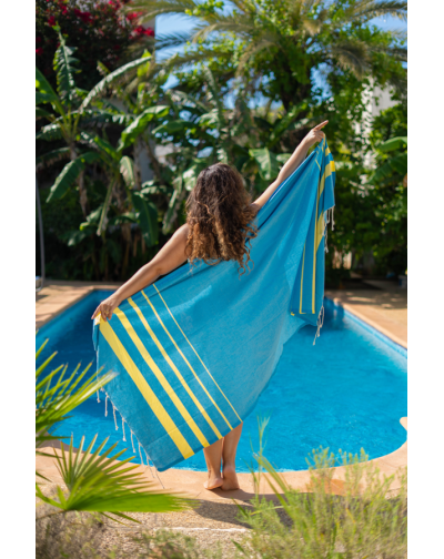 Fouta de plage plate Tulum...